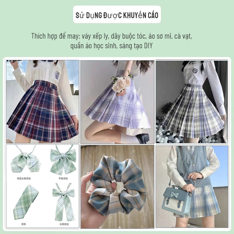 Vải kẻ sọc, 57 inch = 145cm, vải kẻ caro nhiều màu，vải/ caro/ vải caro/ vải may quần áo，vải hoa，vải kaki，vải may váy，vải may，vải kẻ caro，Vai Soc Caro，vải kẻ ，Vai Xanh Lá