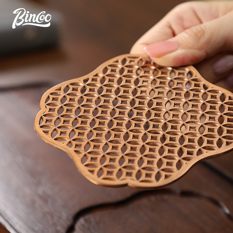 Bincoo Khay Trà Màu Đen Óc Chó Phong Cách Trung Hoa Độc Đáo