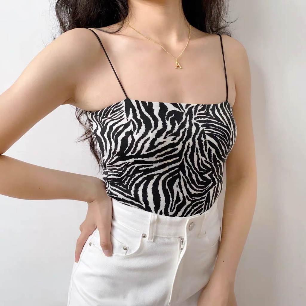 Áo hai dây WANGJIAOZHAN dáng ôm quyến rũ cho nữ