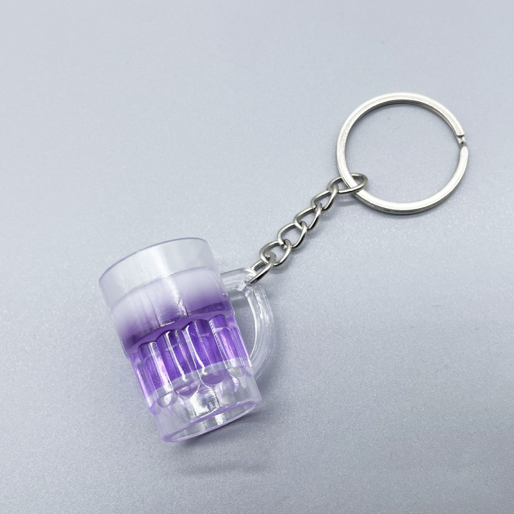 Móc Khóa Mặt Kính Hình Ly Bia Độc Đáo