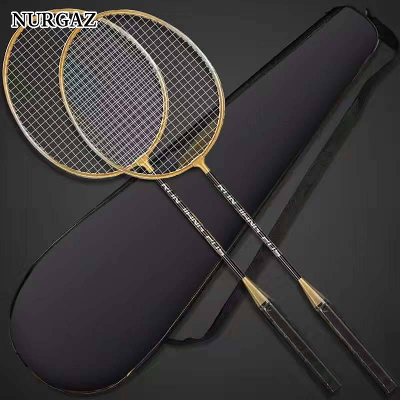Bộ 2 vợt cầu lông NURGAZ bằng hợp kim chất lượng cao cho người lớn hoạt động ngoài trời