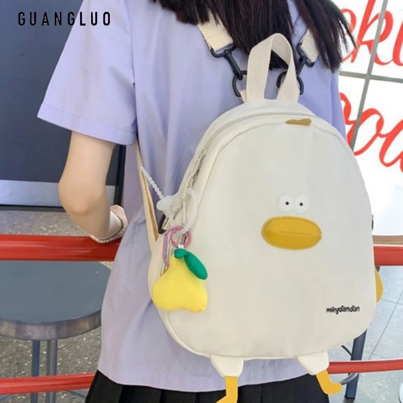 guangluoBa lô nhỏ dễ thương cô gái vịt con phim hoạt hình lớp học nhỏ túi đi học
