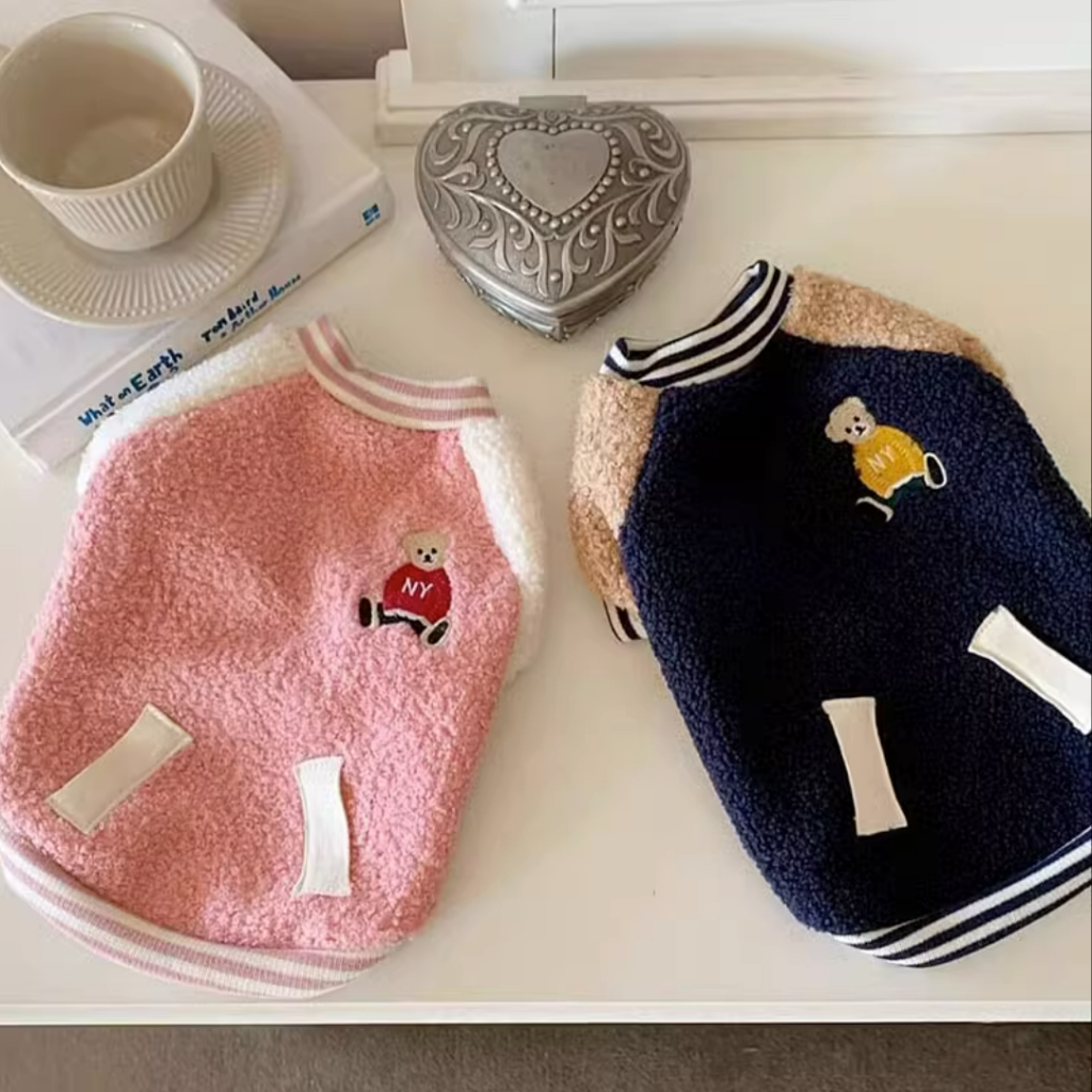 Áo Khoác Bóng Chày Thời Trang Thu Đông Cho Thú Cưng