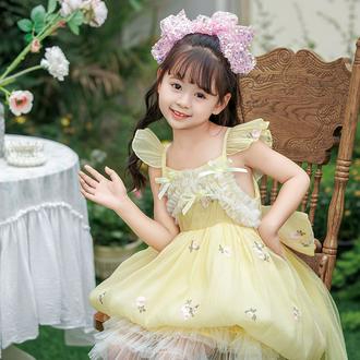 Đầm Công Chúa Phong Cách Lolita Đính Nơ Thời Trang Mùa Hè Cho Bé Gái