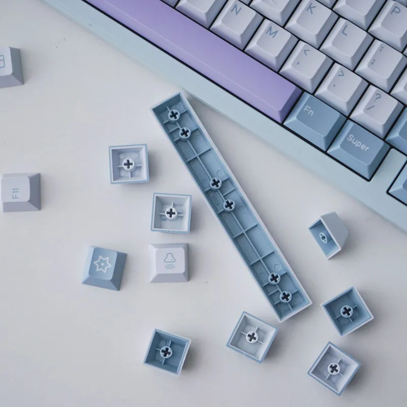 Bàn Phím 175 Phím ymk dreamland Pkt Màu Trắng Và Xanh Dương Có Thể Tùy Chỉnh Tiếng Anh