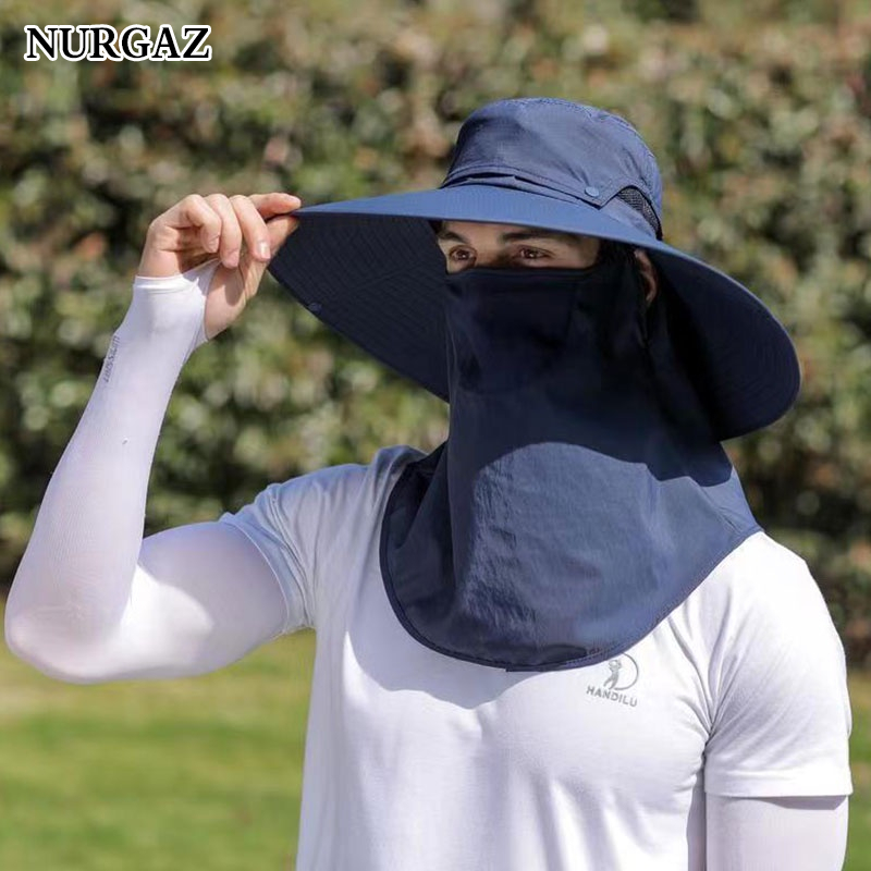 Nurgaz Mũ che nắng vành rộng Thời trang thoáng khí Hoạt động leo núi ngoài trời Mũ chống nắng