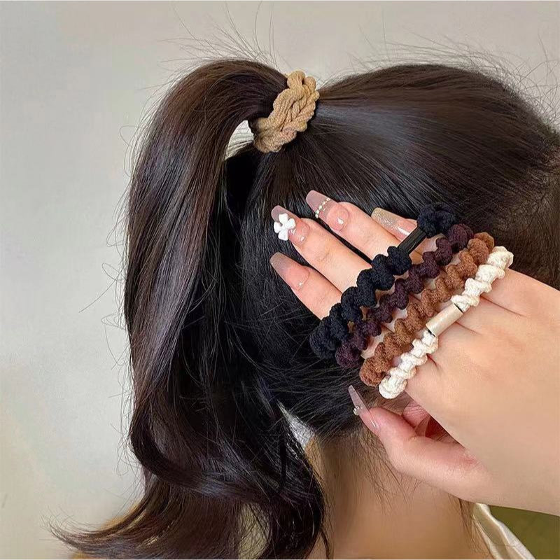 Thời Trang Dây Buộc Tóc Cao Su Co Giãn Siêu Bền Cho Nữ