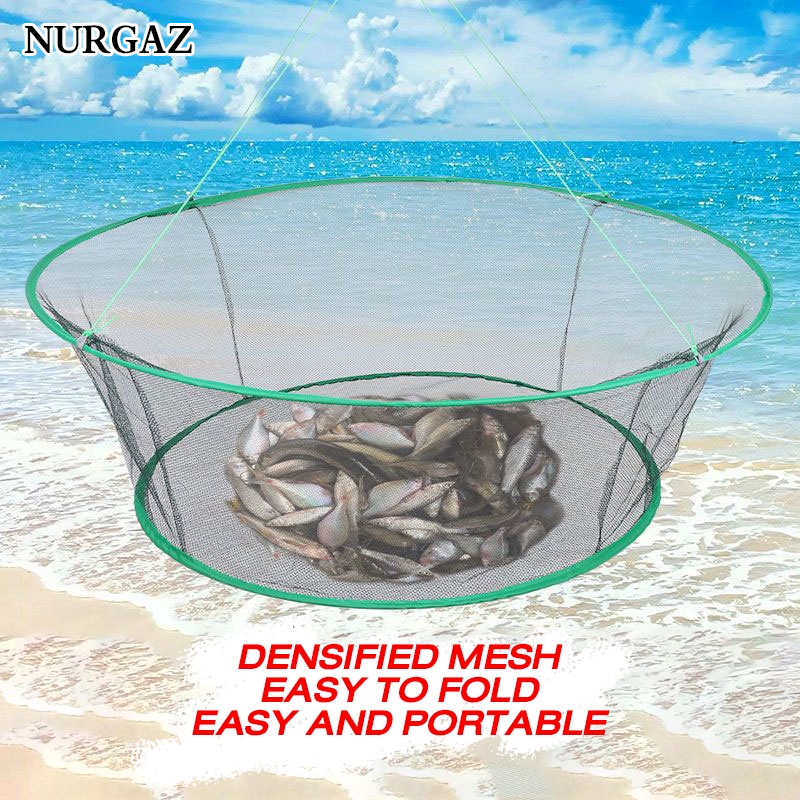 Lưới đánh cá/tôm NURGAZ có thể gập lại đặc biệt để câu cá ngoài trời