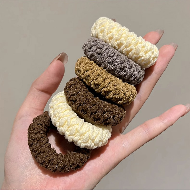 Mới Dây Cột Tóc Cao Su Co Giãn Đính Bóng Lông Dành Cho Nữ