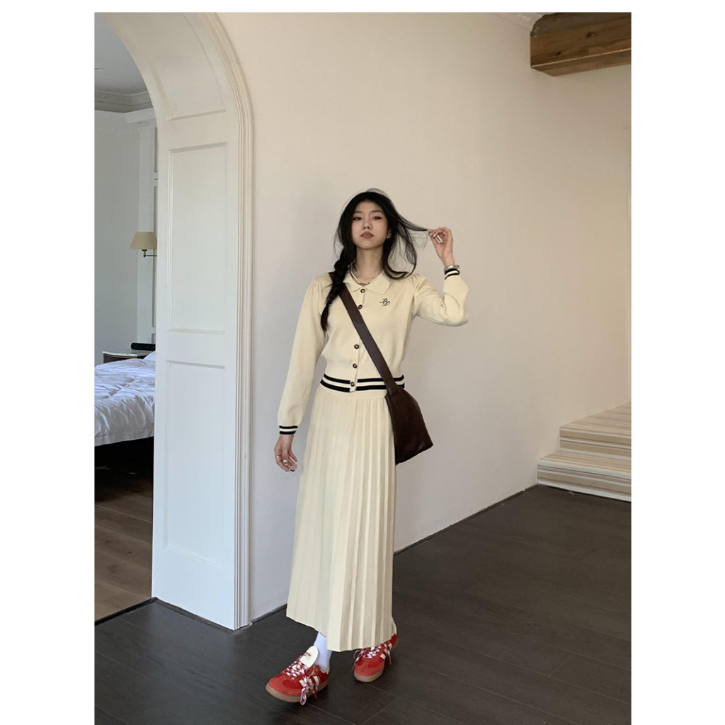 HANLU Áo Khoác cardigan Dệt Kim Tay Dài Phong Cách Hàn Quốc Mới Cho Nữ