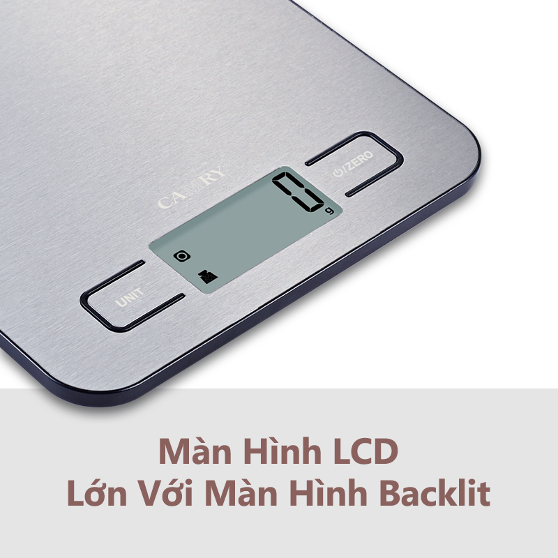 Camry Cân Thực Phẩm Kỹ Thuật Số Màn Hình lcd 10kg Hỗ Trợ Giảm Cân Tiện Dụng Cho Nhà Bếp