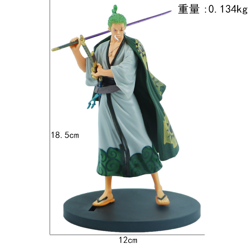 Mô Hình Nhân Vật monkey d luffy Rosoa zoro usopp Mặc kimono Bằng pvc 5 Kiểu 16-18cm