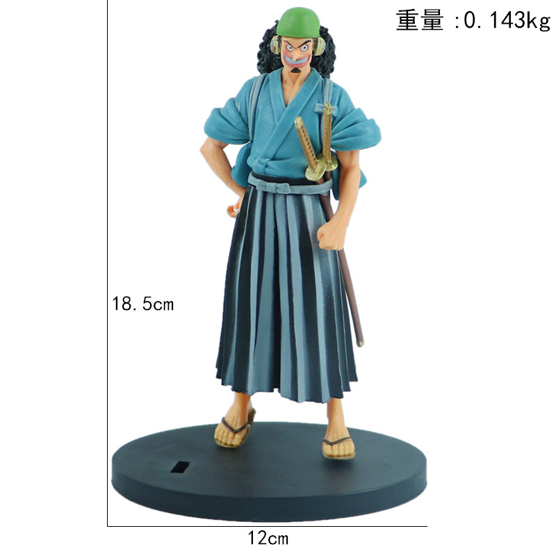 Mô Hình Nhân Vật monkey d luffy Rosoa zoro usopp Mặc kimono Bằng pvc 5 Kiểu 16-18cm