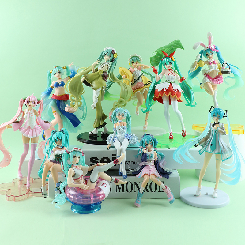 Mô Hình Ca Sĩ Ảo hatsune miku Lá Sen Đang Ngủ Bằng pvc 23 Phong Cách Làm Quà Tặng Sưu Tầm