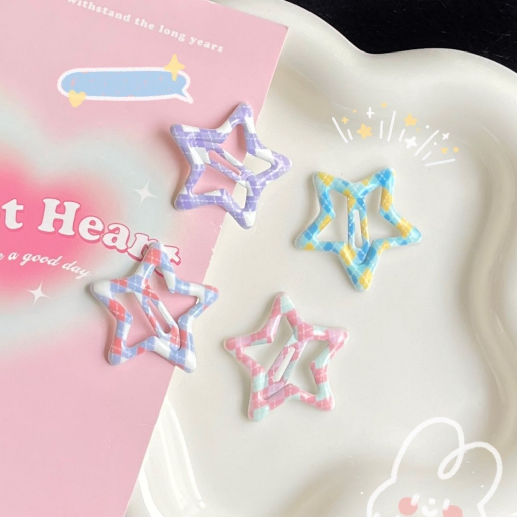 Kẹp Tóc Ngôi Sao y2k dopamine vitality Dễ Thương Cho Bé Gái