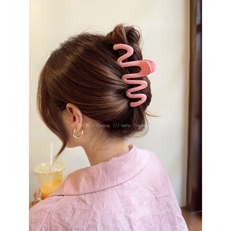 Kẹp Lượn Sóng Bằng acrylic Màu Sắc Cho Nữ