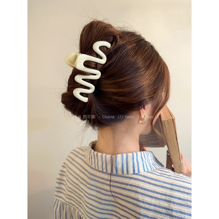 Kẹp Lượn Sóng Bằng acrylic Màu Sắc Cho Nữ
