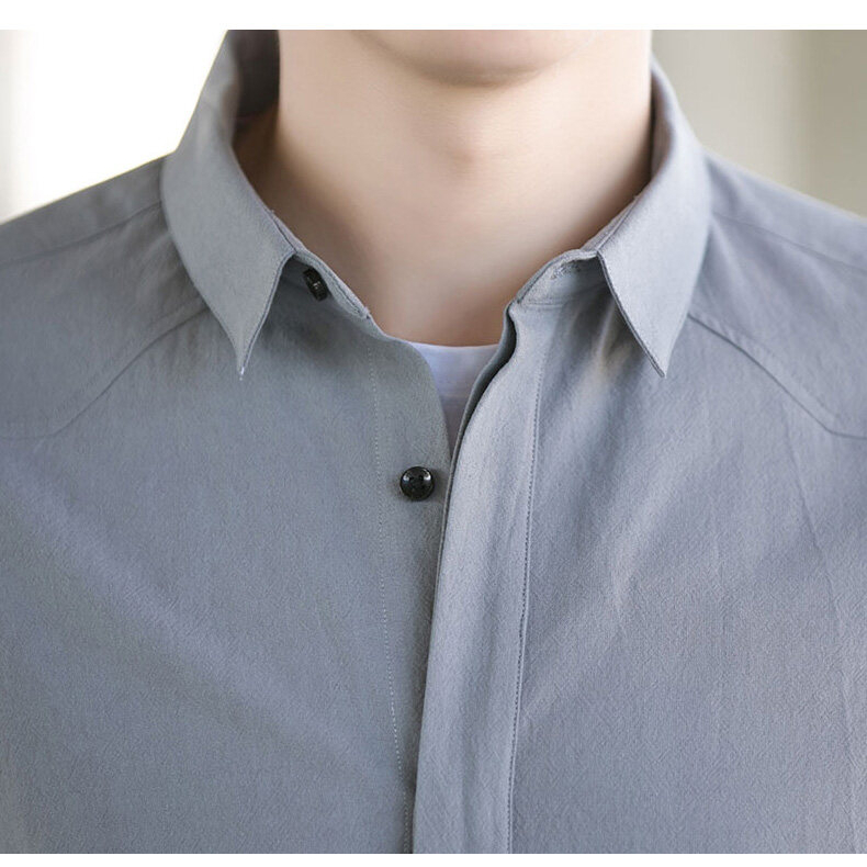 Áo Sơ Mi Nam Tay Dài Màu Trơn Thời Trang Công Sở