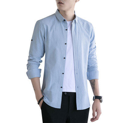 Áo Sơ Mi Nam Tay Dài Màu Trơn Thời Trang Công Sở