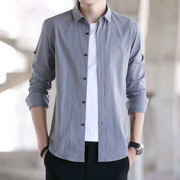 Áo Sơ Mi Nam Tay Dài Màu Trơn Thời Trang Công Sở