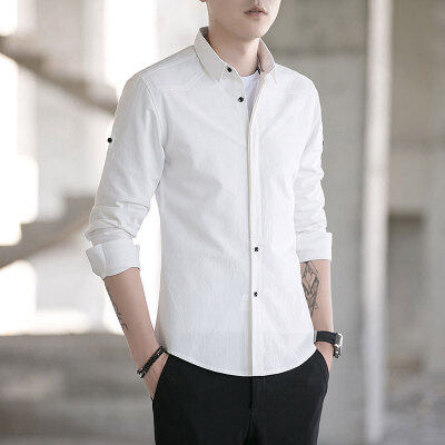 Áo Sơ Mi Nam Tay Dài Màu Trơn Thời Trang Công Sở