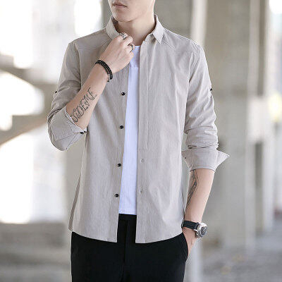 Áo Sơ Mi Nam Tay Dài Màu Trơn Thời Trang Công Sở