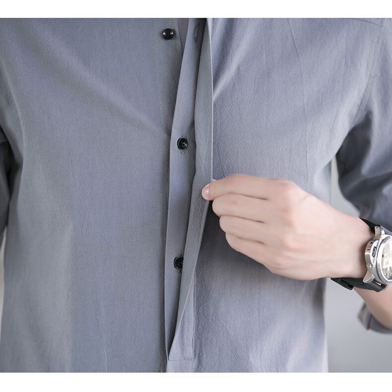Áo Sơ Mi Nam Tay Dài Màu Trơn Thời Trang Công Sở