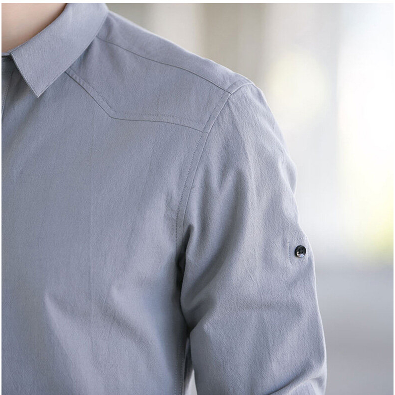 Áo Sơ Mi Nam Tay Dài Màu Trơn Thời Trang Công Sở