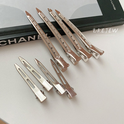 DREJEW 5 chiếc Kẹp mỏ vịt hình học thời trang và đơn giản Bộ 5 món phong cách kim loại thiết kế thích hợp kẹp tóc cá nhân phụ kiện tóc không gây dị ứng