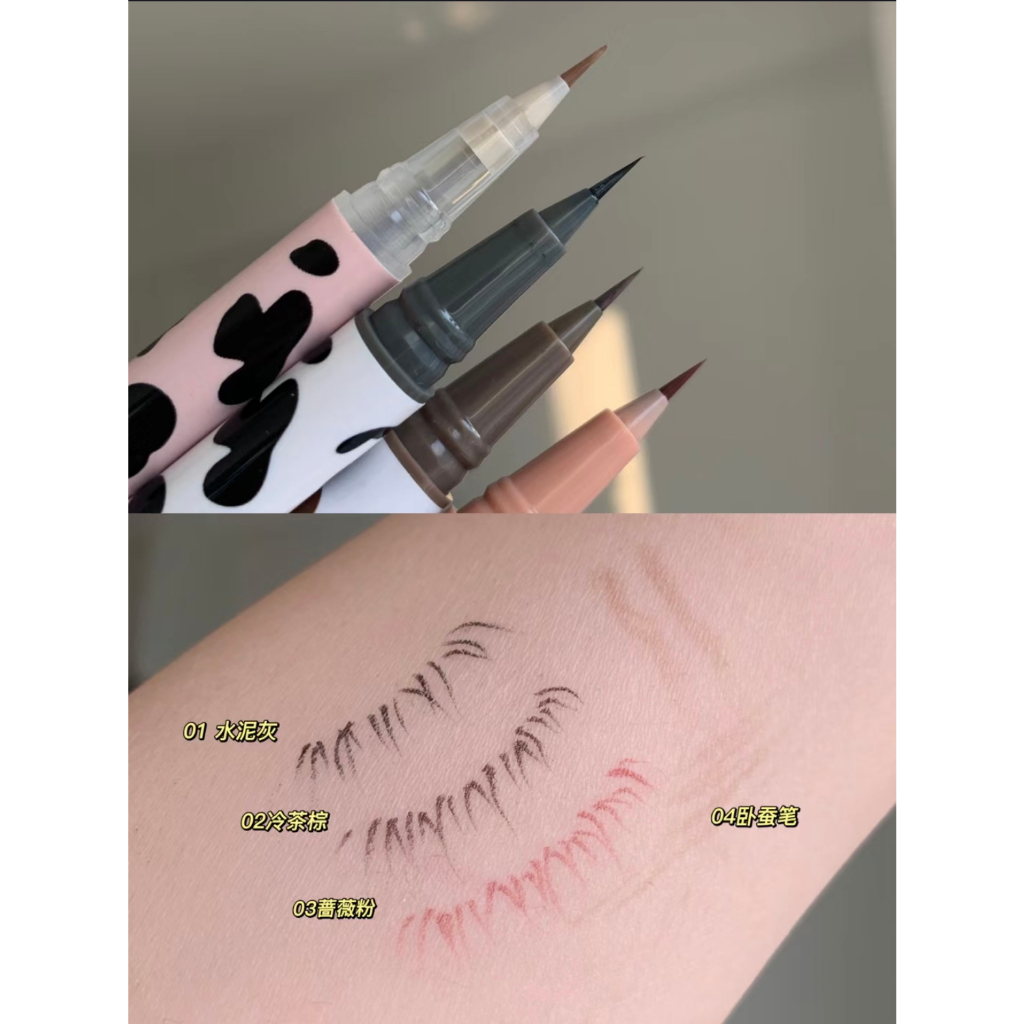 Flortte Bút Kẻ Mắt Màu Sáng / Bút Lông Tơ Tằm