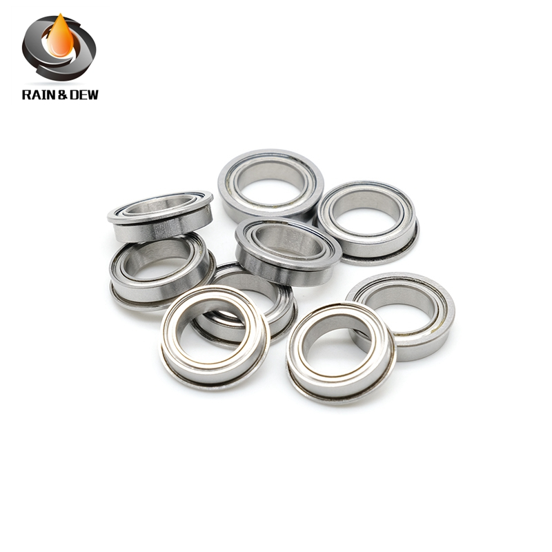 Vòng bi mặt bích ABEC-7 F6700ZZ 10x15x4 mm (10 CÁI) Vòng bi rãnh sâu được bảo vệ đôi F6700 Z ZZ F670