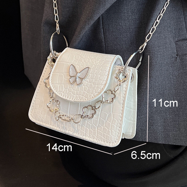 Túi Xách mini Phối Dây Xích Phong Cách Thời Trang Hàn Quốc Dành Cho Nữ