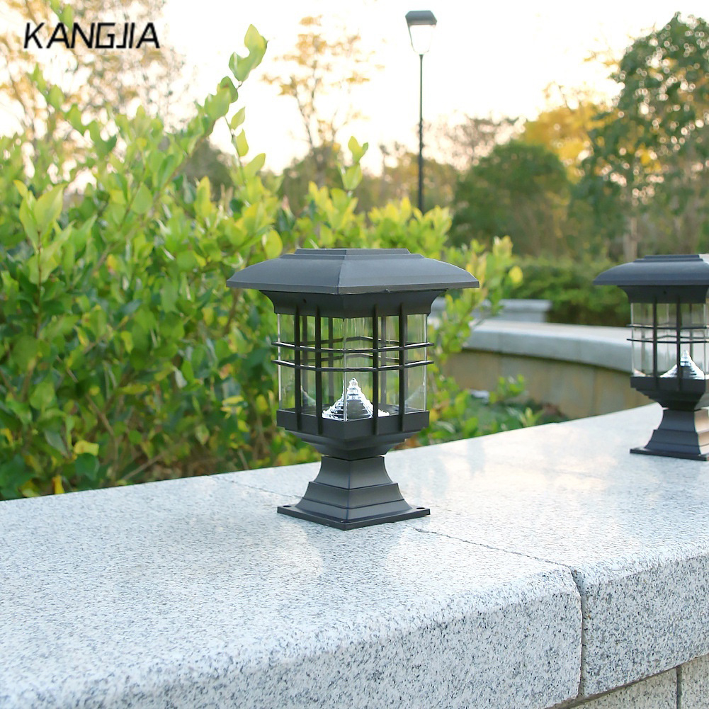 KANGJIA Đèn năng lượng mặt trời chống nước sân cột trang trí đèn sân vườn biệt thự bãi cỏ đèn hành lang công viên đèn ngủ