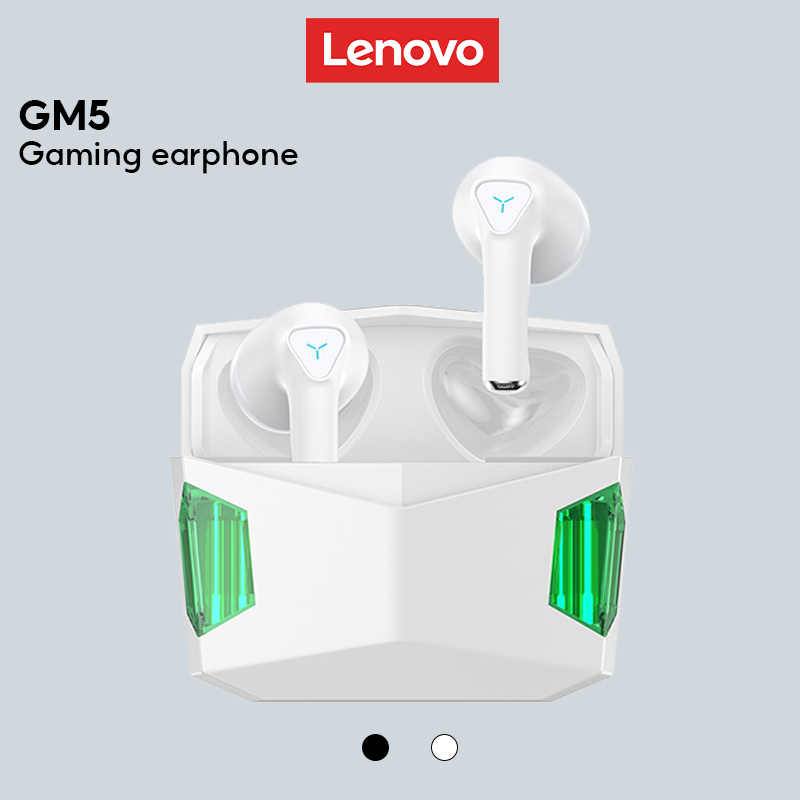 Tai nghe nhét tai chơi game LENOVO GM5 TWS bluetooth 5.0 âm thanh chất lượng HD chống nước giảm ồn tích hợp mic cao cấp
