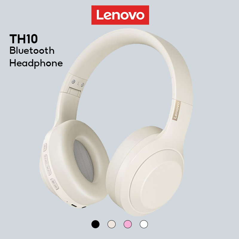 Tai nghe Lenovo TH10 Bluetooth âm thanh nổi giảm ồn thoải mái chống thấm nước có mic thích hợp cho Android IOS PC