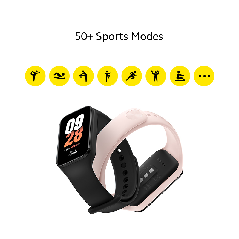 Vòng Đeo Tay Thông Minh xiaomi 8 active Màn Hình 1.47 "5atm Chống Thấm Nước 50 Chế Độ