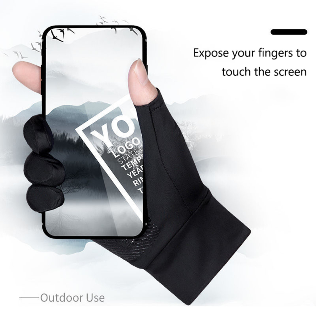 Găng Tay Lái Xe Chống Trượt Thoáng Khí Có Thể Chạm Màn Hình Cảm Ứng