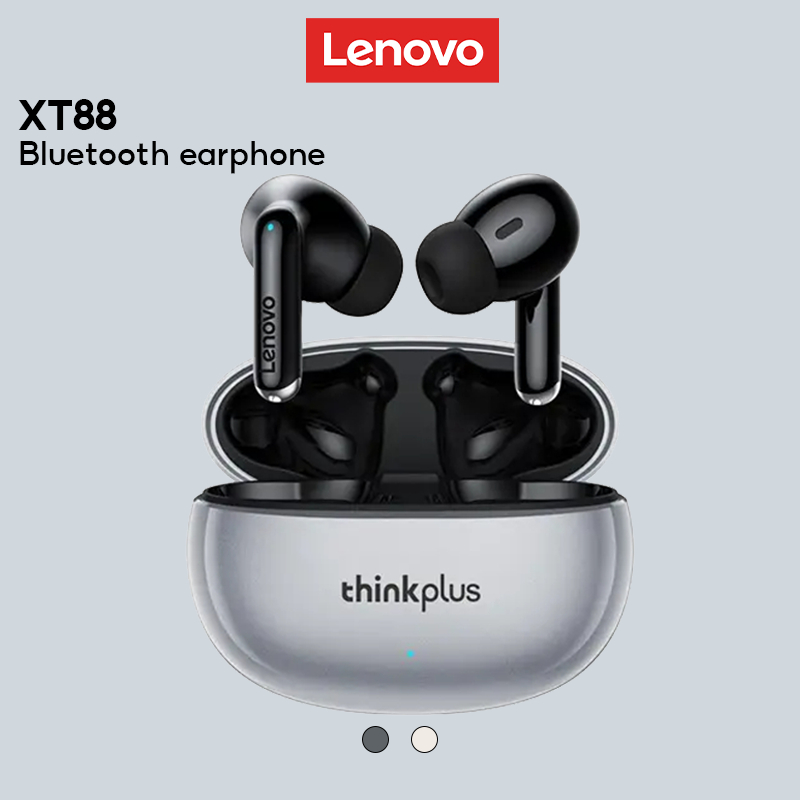 Tai nghe không dây LENOVO XT88 Bluetooth 5.3 TWS âm thanh nổi HD giảm ồn với mic chống nước pin trâu 350mAh cao cấp