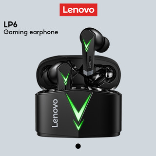 Tai nghe chơi game Lenovo LP6 VCT Tai nghe không dây Chế độ kép có micrô Giảm tiếng ồn âm nhạc HIFI Độ trễ thấp để chơi game Bluetooth 5.0