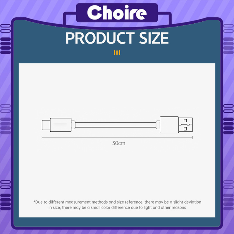 2A Dây Cáp Sạc Nhanh USB Type-C 30cm Cho điện thoại OPPO/VIVO/Huawei/XiaoMi-CH