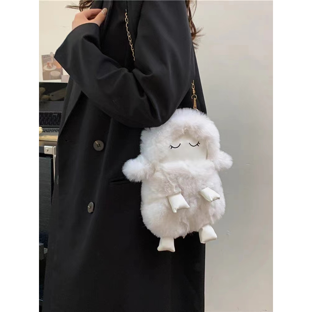 BEIBAOBAO Túi Đeo Chéo Hình Cừu Nhồi Bông Dễ Thương Đựng Điện Thoại Đa Năng Phong Cách Hàn Quốc Cho Nữ