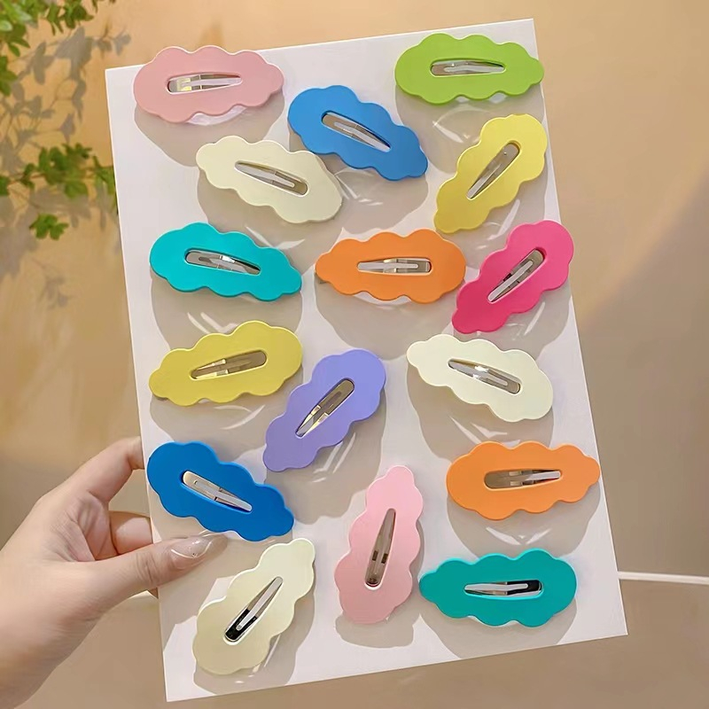 Kẹp Tóc Hình Đám Mây / Gợn Sóng Màu Kẹo Ngọt Dễ Thương