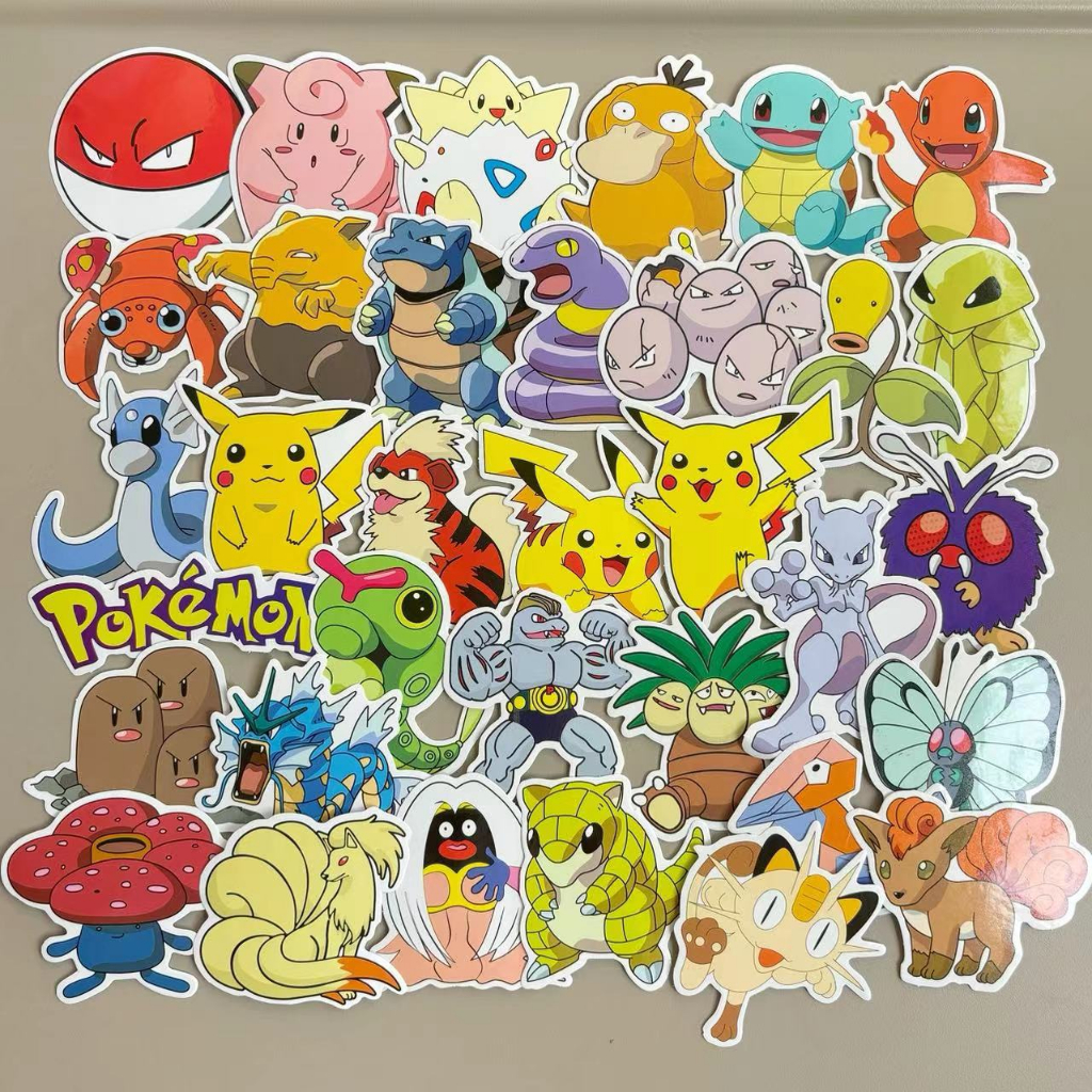 Sticker Pokemon hình dán kawaii anime chống nước Loptop \Điện thoại\ Vali\ Hành lý Nhãn dán trang trí