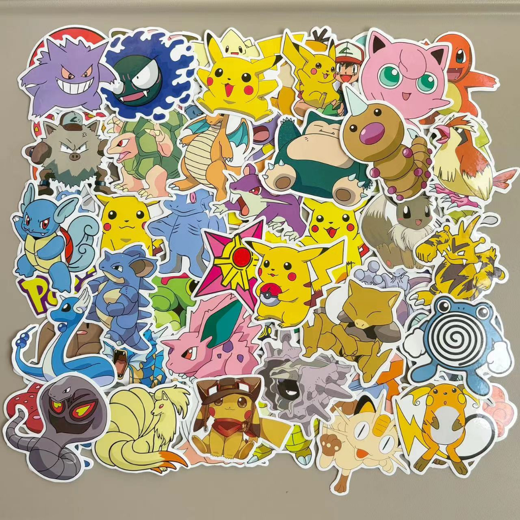 Sticker Pokemon hình dán kawaii anime chống nước Loptop \Điện thoại\ Vali\ Hành lý Nhãn dán trang trí