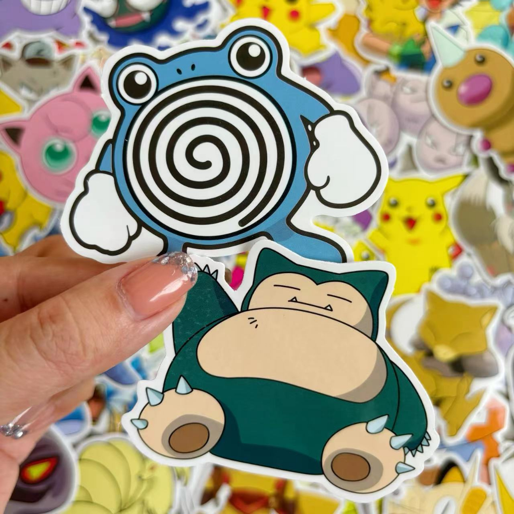 Sticker Pokemon hình dán kawaii anime chống nước Loptop \Điện thoại\ Vali\ Hành lý Nhãn dán trang trí