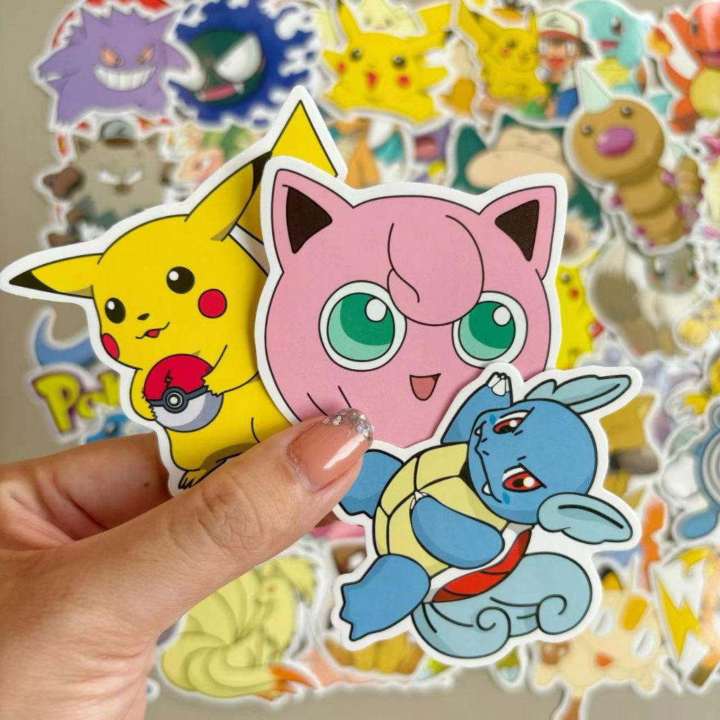 Sticker Pokemon hình dán kawaii anime chống nước Loptop \Điện thoại\ Vali\ Hành lý Nhãn dán trang trí