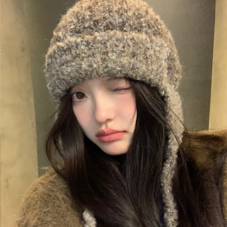 Mũ Len Dệt Kim Che Tai Giữ Ấm Mùa Đông Phong Cách Hàn Quốc Dễ Thương Dành Cho Bạn Nữ