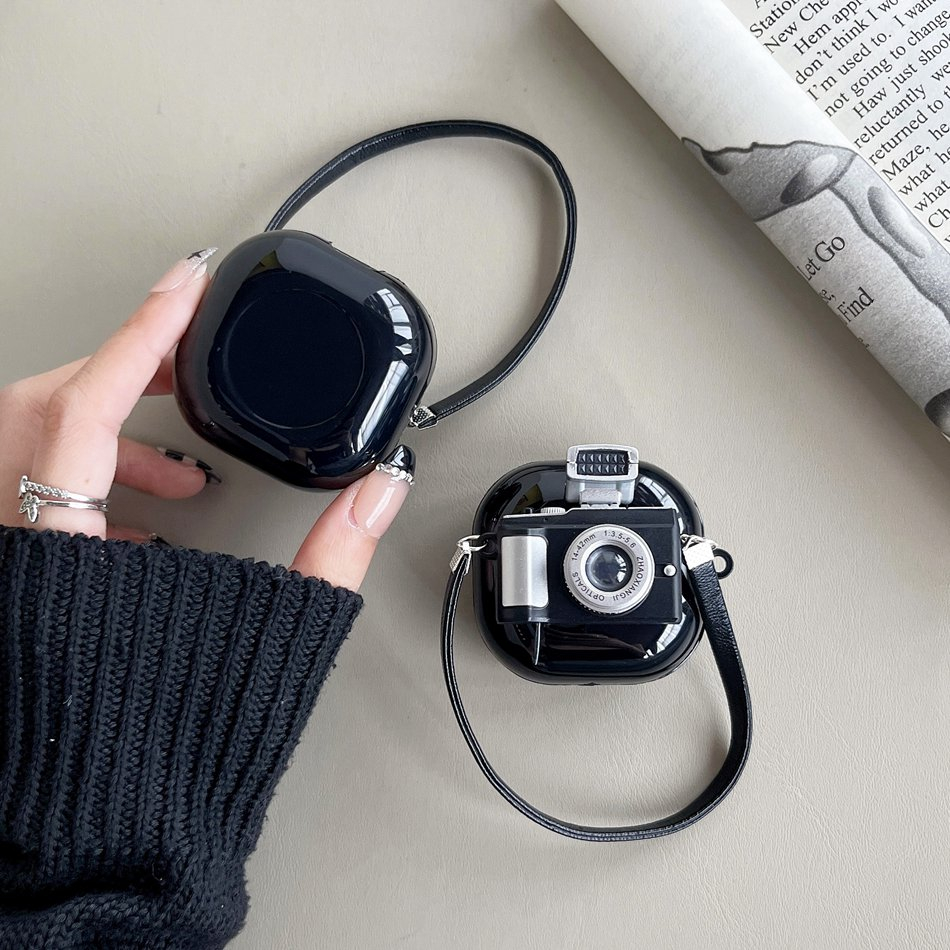 Vỏ Bảo Vệ Hộp Sạc Tai nghe không dây Samsung Galaxy buds 2 / buds live / buds Pro / buds2 Pro Bằng Silicon Hình Máy Ảnh Hoạt Hình