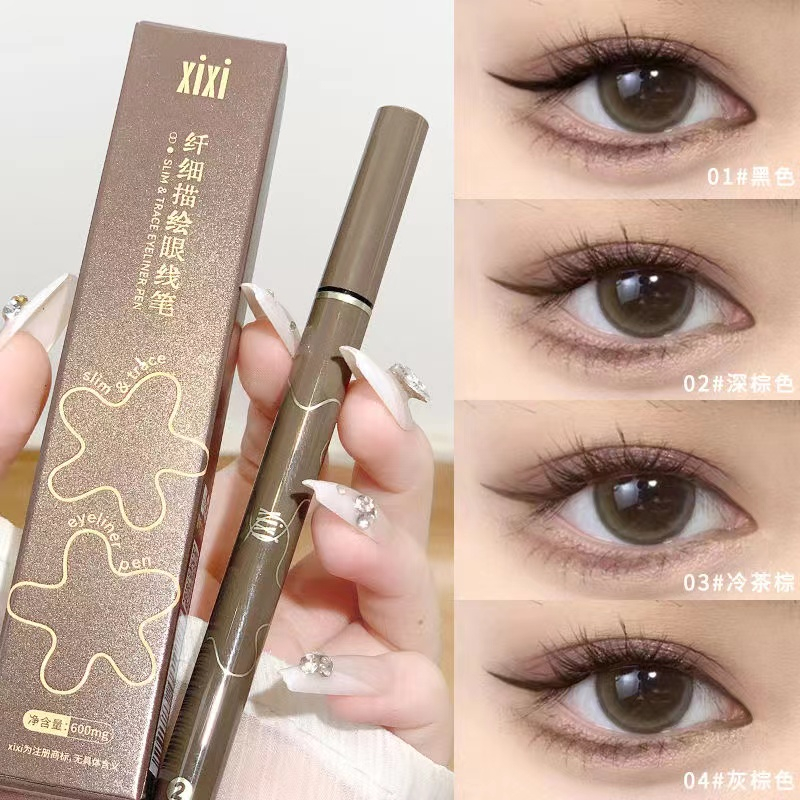 Xixi Bút Kẻ Mắt Siêu Mịn Tự Nhiên Nhanh Khô Chống Thấm Nước Và Mồ Hôi Dễ Lên Màu Màu Sắc