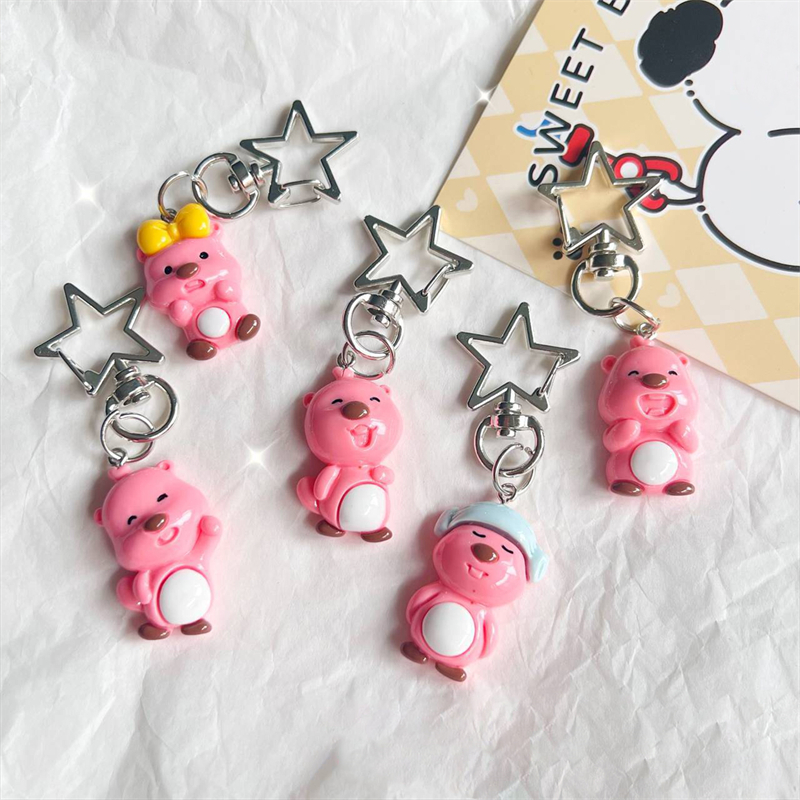 Christmas Beaver Móc Khóa Búp Bê Nhồi Bông Dễ Thương timetunnel